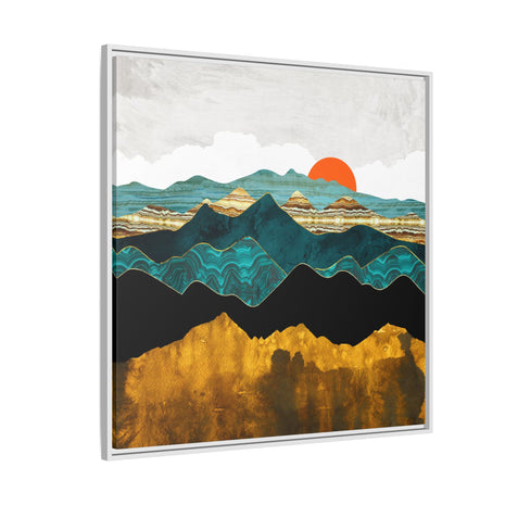 Turquoise Vista - Matte Canvas, Framed (Multi-color)