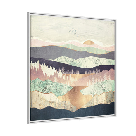 Golden Spring Reflection - Matte Canvas, Framed (Multi-color)
