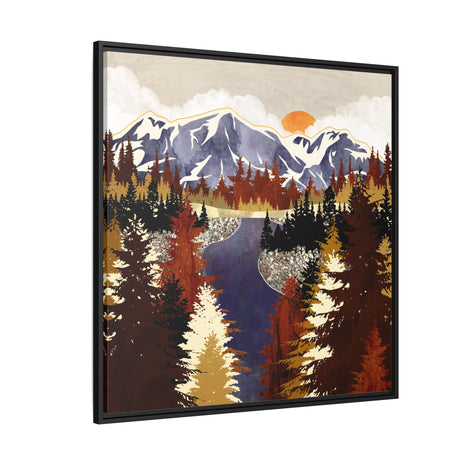 Autumn River - Matte Canvas, Framed (Multi-color)