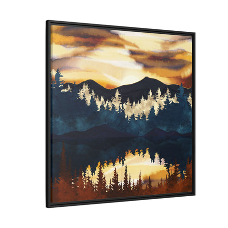 Fall Sunset - Matte Canvas, Framed (Multi-color)