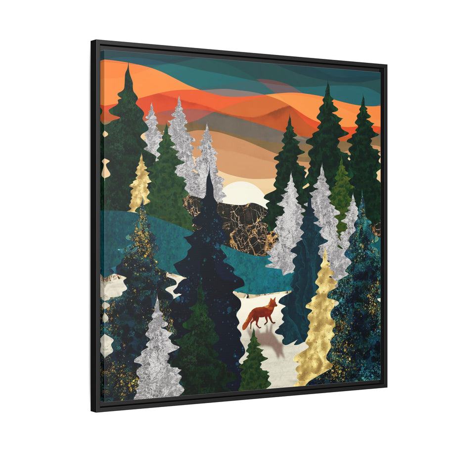 Amber Fox - Matte Canvas, Framed (Multi-color)