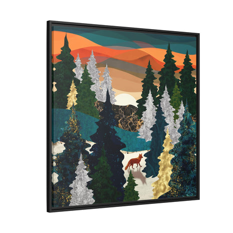 Amber Fox - Matte Canvas, Framed (Multi-color)