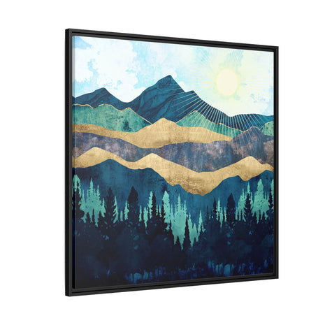 Blue Forest - Matte Canvas, Framed (Multi-color)