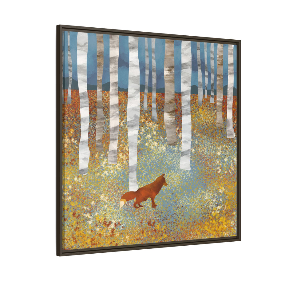 Autumn Fox - Matte Canvas, Framed (Multi-color)