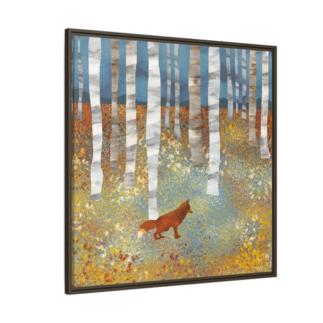 Autumn Fox - Matte Canvas, Framed (Multi-color)