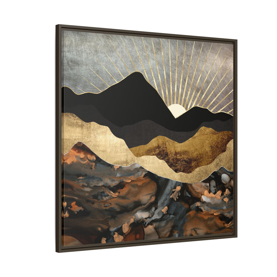 Copper and Gold Mountains - Matte Canvas, Framed (Multi-color)