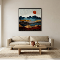 Amber Dusk - Matte Canvas, Framed (Multi-color)