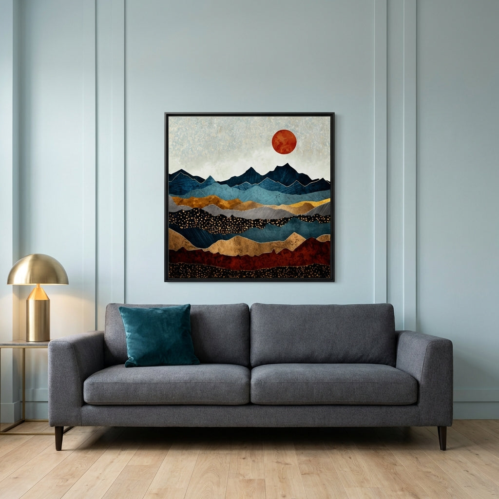 Amber Dusk - Matte Canvas, Framed (Multi-color)