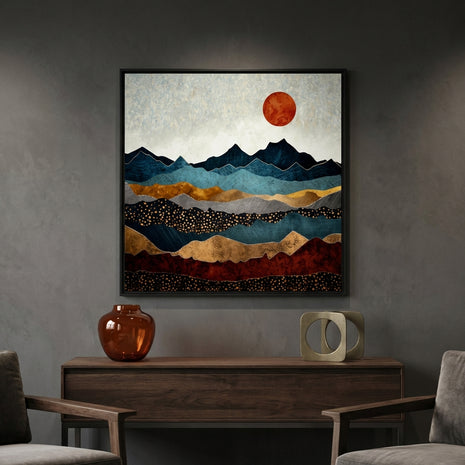 Amber Dusk - Matte Canvas, Framed (Multi-color)