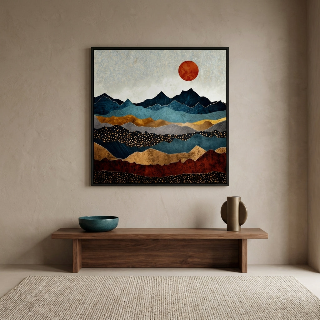 Amber Dusk - Matte Canvas, Framed (Multi-color)