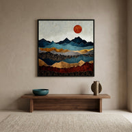 Amber Dusk - Matte Canvas, Framed (Multi-color)