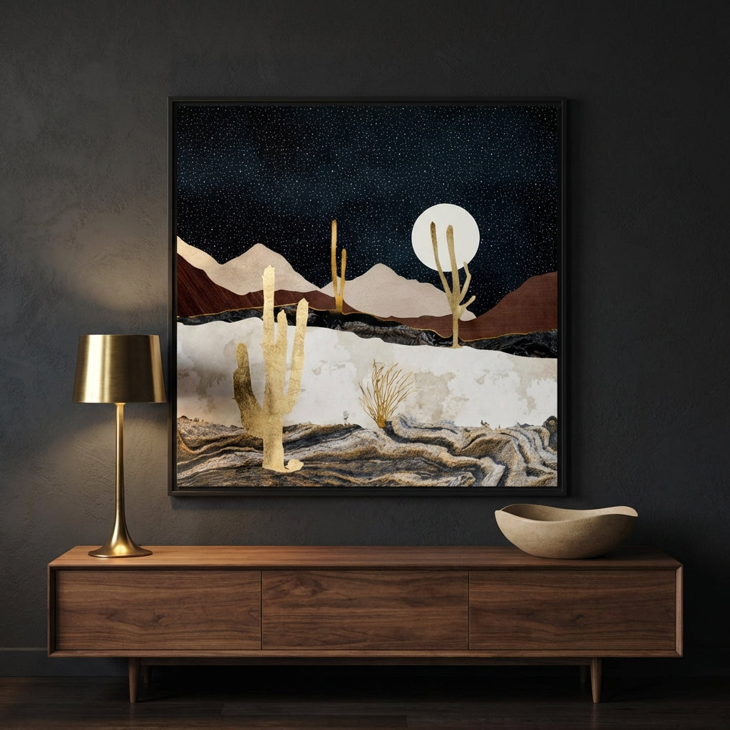 Desert View - Matte Canvas, Framed (Multi-color)