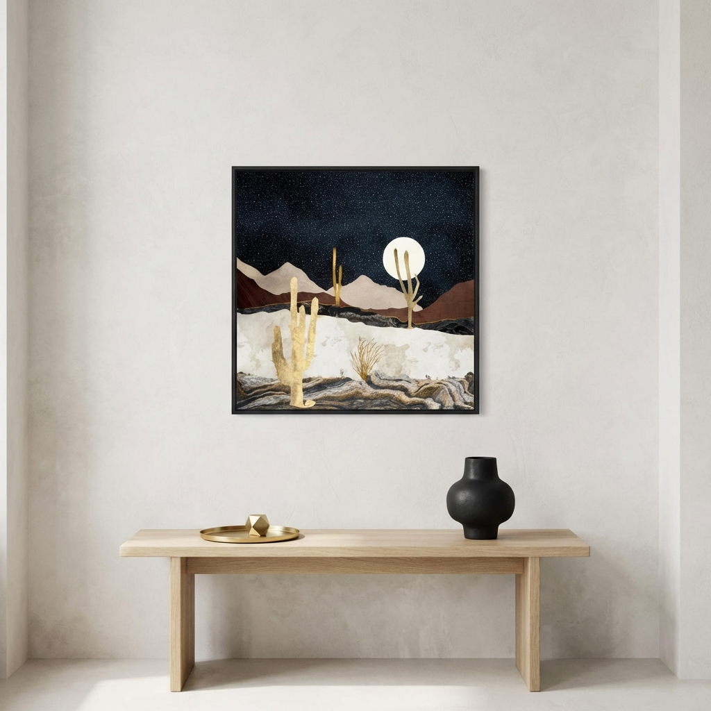 Desert View - Matte Canvas, Framed (Multi-color)