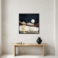 Desert View - Matte Canvas, Framed (Multi-color)