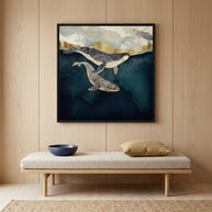 Bond II - Matte Canvas, Framed (Multi-color)