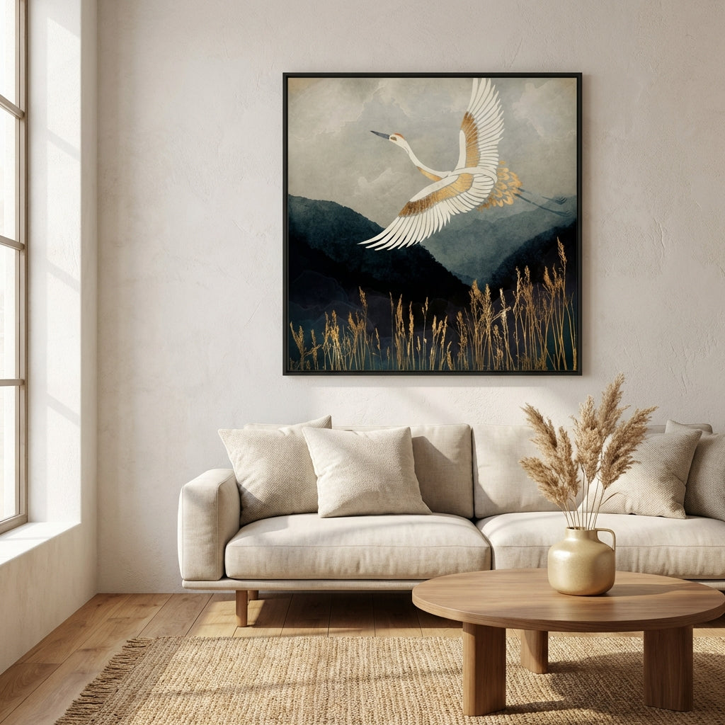 Elegant Flight - Matte Canvas, Framed (Multi-color)