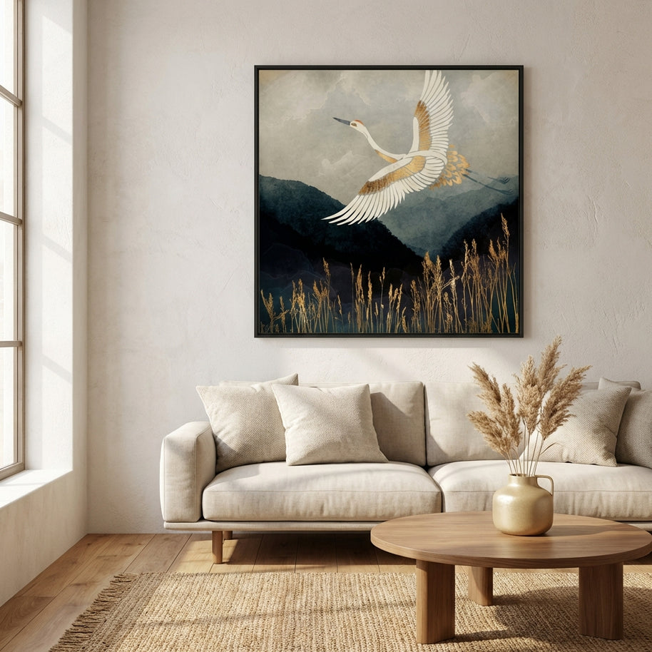 Elegant Flight - Matte Canvas, Framed (Multi-color)