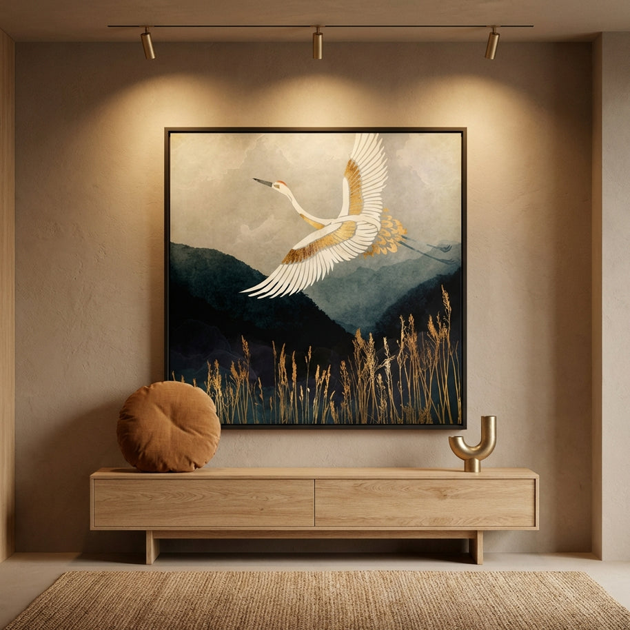 Elegant Flight - Matte Canvas, Framed (Multi-color)