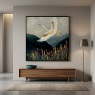 Elegant Flight - Matte Canvas, Framed (Multi-color)