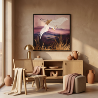 Elegant Flight III - Matte Canvas, Framed (Multi-color)