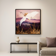 Elegant Flight III - Matte Canvas, Framed (Multi-color)