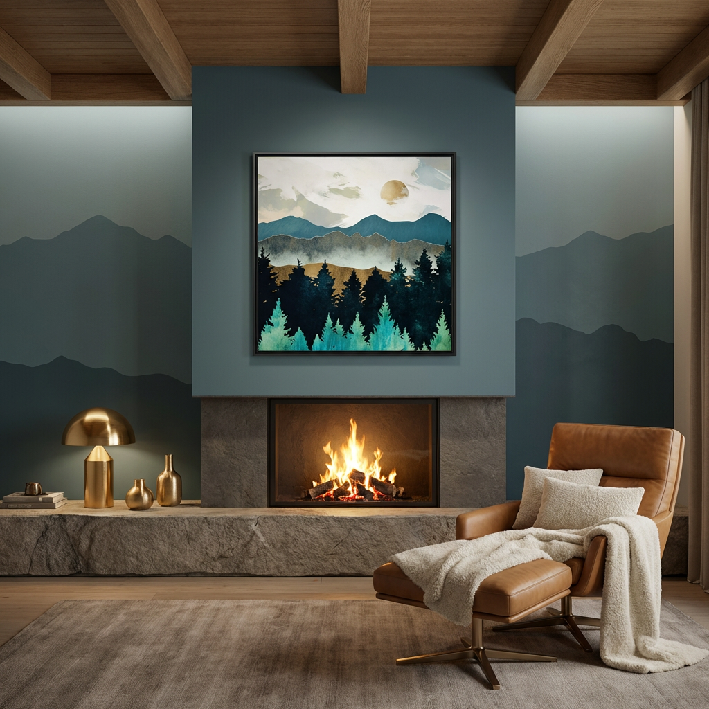 Forest Mist Matte Canvas, Stretched, No Frame