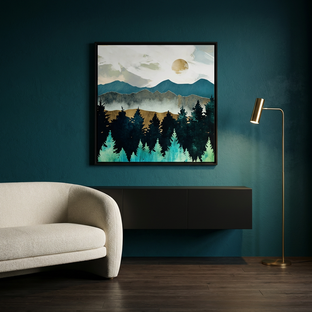 Forest Mist Matte Canvas, Stretched, No Frame