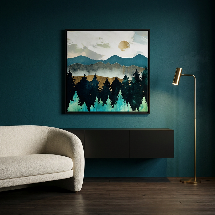 Forest Mist Matte Canvas, Stretched, No Frame