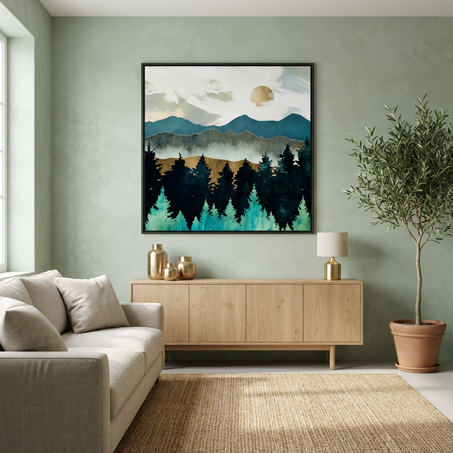 Forest Mist Matte Canvas, Stretched, No Frame
