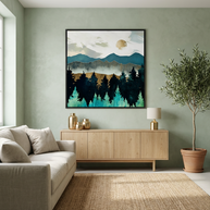 Forest Mist - Matte Canvas, Framed (Multi-color)