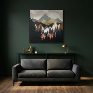 Forest View - Matte Canvas, Framed (Multi-color)