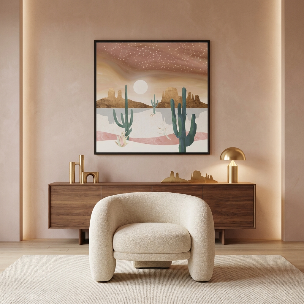 Honey Sky - Matte Canvas, Framed (Multi-color)