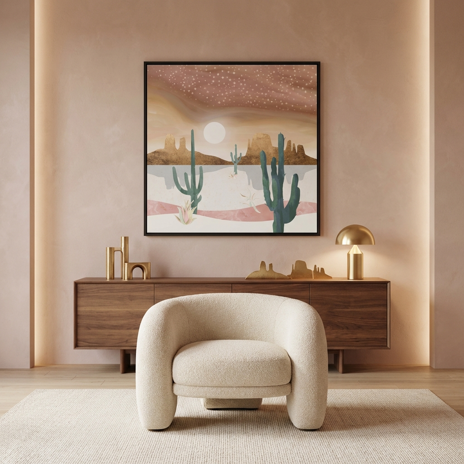 Honey Sky - Matte Canvas, Framed (Multi-color)