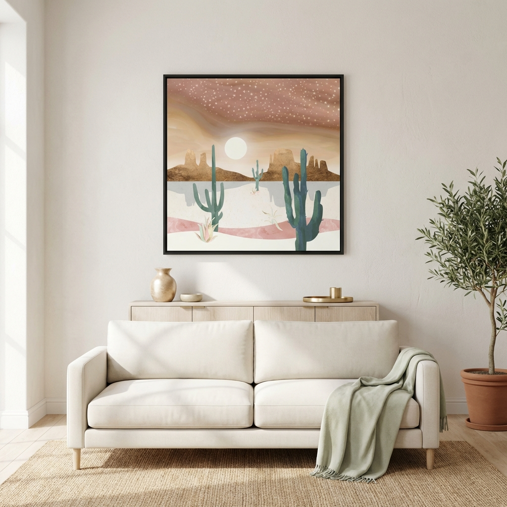 Honey Sky - Matte Canvas, Framed (Multi-color)