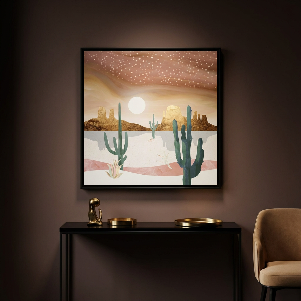 Honey Sky - Matte Canvas, Framed (Multi-color)