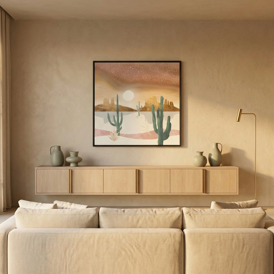 Honey Sky - Matte Canvas, Framed (Multi-color)