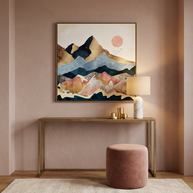 Golden Peaks - Matte Canvas, Framed (Multi-color)