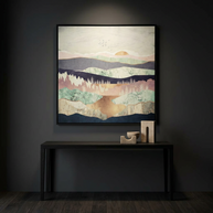 Golden Spring Reflection - Matte Canvas, Framed (Multi-color)