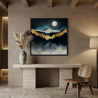 Indigo Night - Matte Canvas, Framed (Multi-color)
