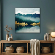 Mist Reflection - Matte Canvas, Framed (Multi-color)