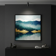 Mist Reflection - Matte Canvas, Framed (Multi-color)
