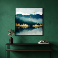 Mist Reflection - Matte Canvas, Framed (Multi-color)
