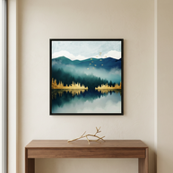 Mist Reflection - Matte Canvas, Framed (Multi-color)