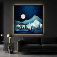 Moon Bay - Matte Canvas, Framed (Multi-color)