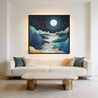 Moon Glow - Matte Canvas, Framed (Multi-color)
