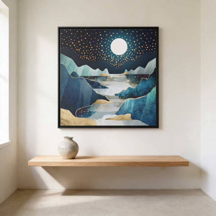 Moon Glow - Matte Canvas, Framed (Multi-color)