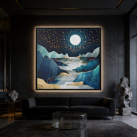Moon Glow - Matte Canvas, Framed (Multi-color)