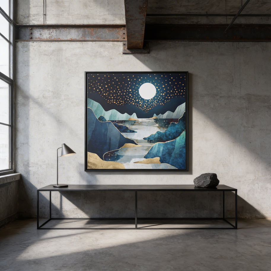 Moon Glow - Matte Canvas, Framed (Multi-color)