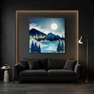 Morning Stars - Matte Canvas, Framed (Multi-color)
