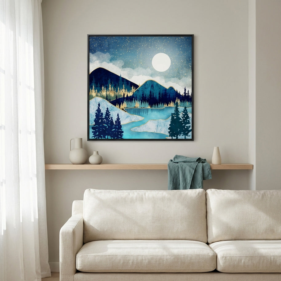 Morning Stars - Matte Canvas, Framed (Multi-color)